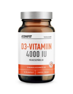 ICONFIT D3-vitamiini 4000IU (90 öljykapselia)