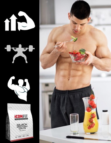 ICONFIT Quick Protein Oats (1KG) Chocolate