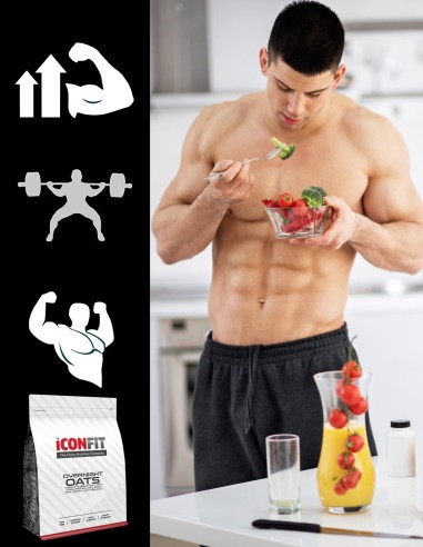 ICONFIT Overnight Oats Porridge (1KG) Raspberry - Coconut