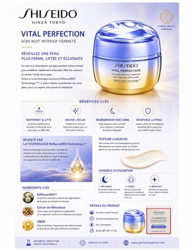 Shiseido VITAL PERFECTION overnight firming treatment Firming Facial Treatment 50 ml