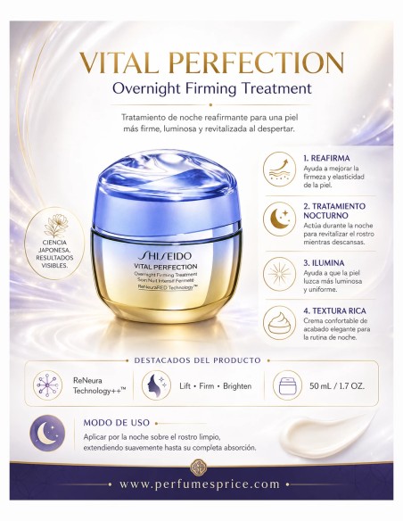 Shiseido VITAL PERFECTION overnight firming treatment Firming Facial Treatment 50 ml