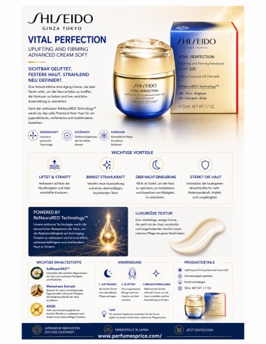 Shiseido VITAL PERFECTION uplifting &amp; firming cream 50 ml