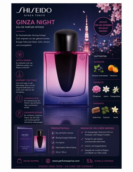 GINZA Night Eau de Parfum Intense 50 ml