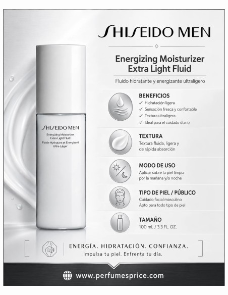 Shiseido Men Energizing Moisturizer Extra Light Fluid 100 ml