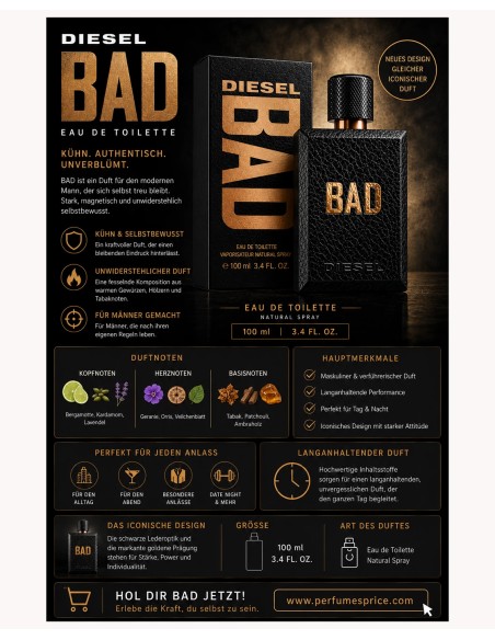 Diesel BAD eau de toilette spray 50 ml