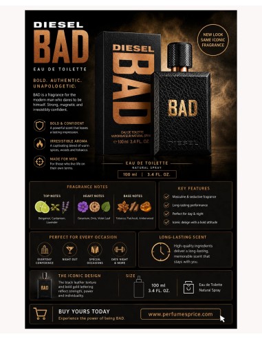Diesel BAD eau de toilette spray 50 ml