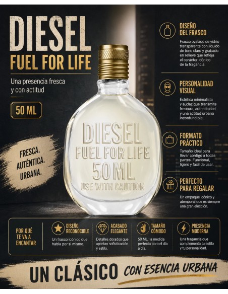 Diesel FUEL FOR LIFE POUR HOMME eau de toilette spray 50 ml