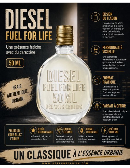 Diesel FUEL FOR LIFE POUR HOMME eau de toilette spray 50 ml
