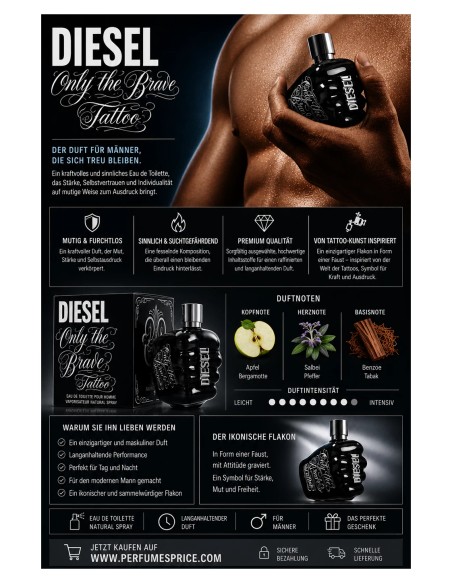 Diesel ONLY THE BRAVE TATTOO eau de toilette spray 139 ml