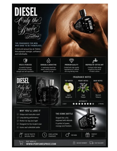 Diesel ONLY THE BRAVE TATTOO eau de toilette spray 50 ml