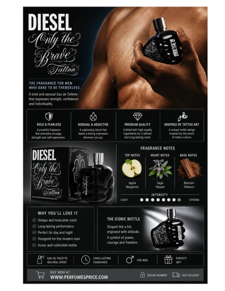 Diesel ONLY THE BRAVE TATTOO eau de toilette spray 50 ml