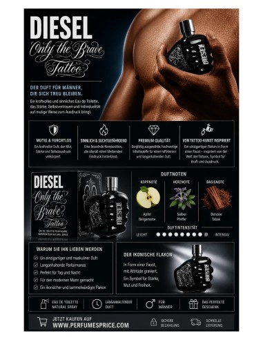 Diesel ONLY THE BRAVE TATTOO eau de toilette spray 50 ml