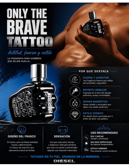 Diesel ONLY THE BRAVE TATTOO eau de toilette spray 50 ml