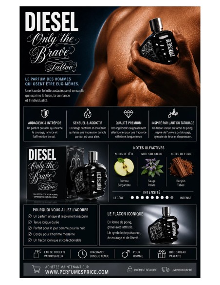 Diesel ONLY THE BRAVE TATTOO eau de toilette spray 50 ml