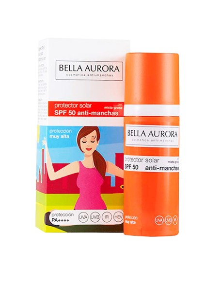 BELLA AUR. ANTI-SPOT SUNSCREEN FP50+ FÜR FETTIGE MISCHHAUT 50 ML