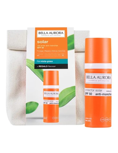 BELLA AUR. ANTI-SPOT SUNSCREEN SPF50+ FOR OILY-MIXED SKIN 50 ML + POUCH